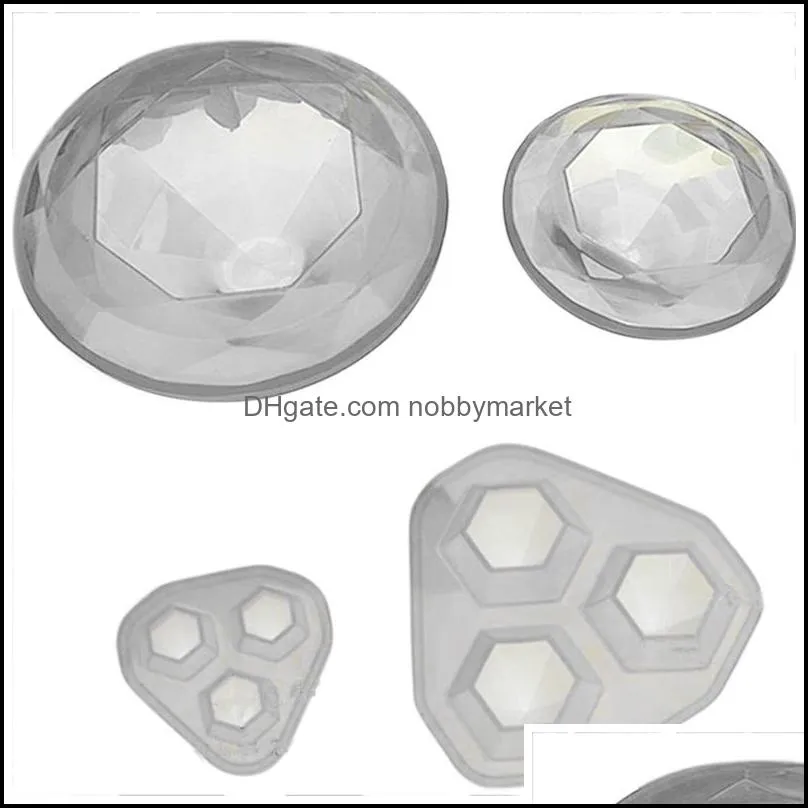 Andra smycken verktyg utrustning 4pc diamant transparent torkad blomma dekorativa UV-harts flytande sile formar för att göra handcraft hängande droppe