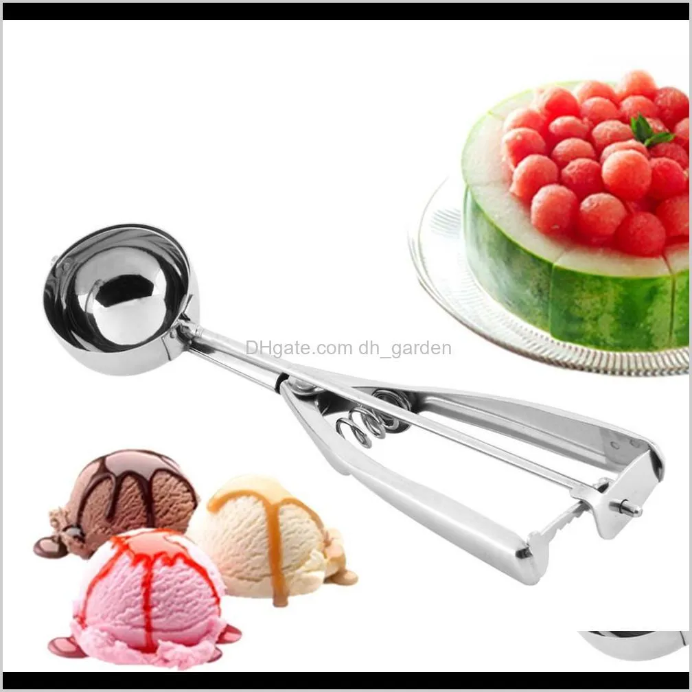 4cm stainless steel ice cream scoop spoon  dough disher mash muffin spoon potato masher