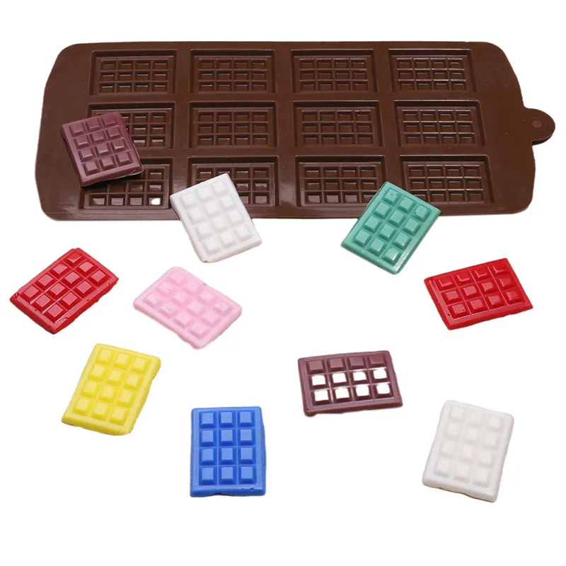 21 * 10 cm Siliconen Mini Chocolade Blok Bar Mold Mold Ice Tray Cake Decorating Bakken Jelly Candy Tool DIY Mallen Keukengereedschap
