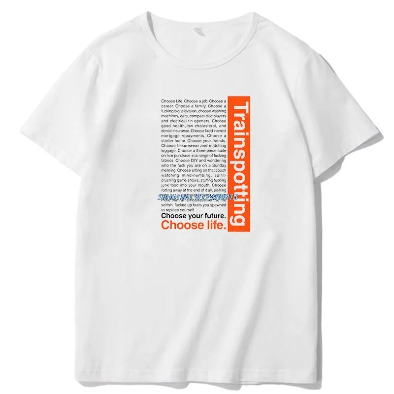 Erkek T-Shirt Seçin Hayat Klasik T Gömlek Unisex Boy Vintage Kısa Kollu Yaz Tişörtleri Moda Harajuku Baskı Gömlek Erkek Giyim