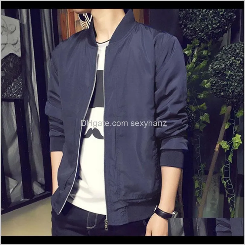 2017 high quality spring jacket men`s solid fashion casual jacket stand collar coats slim outdoors men`s male clothes overcoat