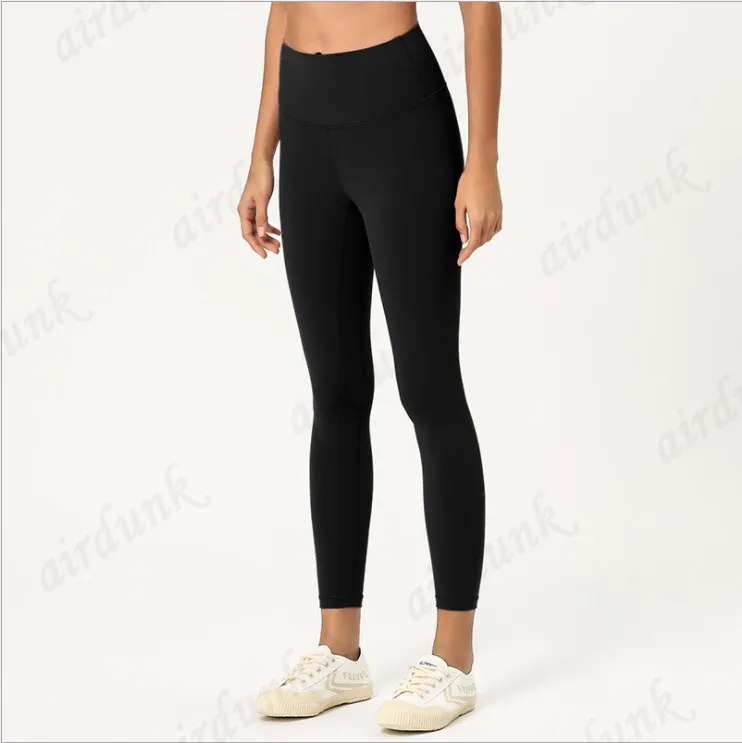 Lu-32 vfu women Fitness Athletic Solid yoga Outfit suit pants High Waist Sports Raising Hips Gym Wear Leggings Elastic Workout Tights