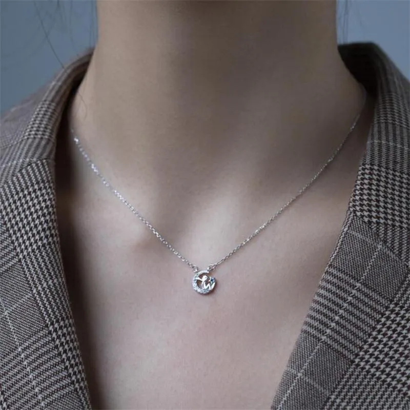 Sole Memory Stars Moon Prince Cute Handsome 925 Sterling Silver Clavicle Chain Female Necklace SNE556 Chains Sole Memory Stars Moon Prince Cute Handsome 925 Sterling Silver Clavicle Chain Female Necklace SNE556 Chains