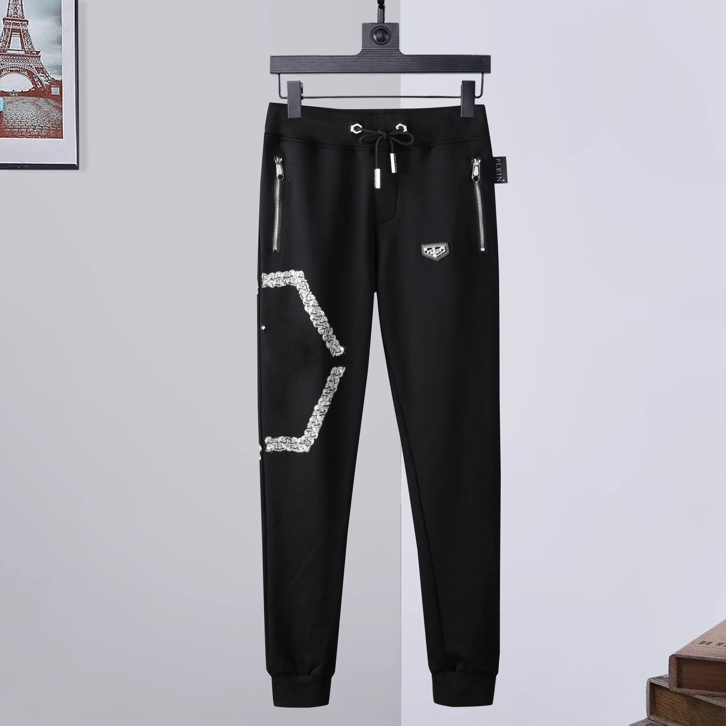 Plein Bear Joggingbroek Stenen Gothic Heren Dames Broek Sport Luxe Ontwerpers Joggingbroek Trekkoord Joggers Paar Merkkleding 84180