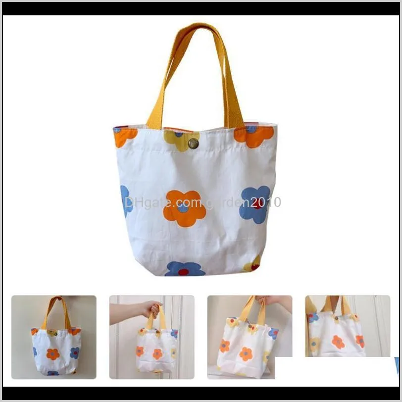 1pc mini floral bag hand bag canvas adorable storage pouch girl