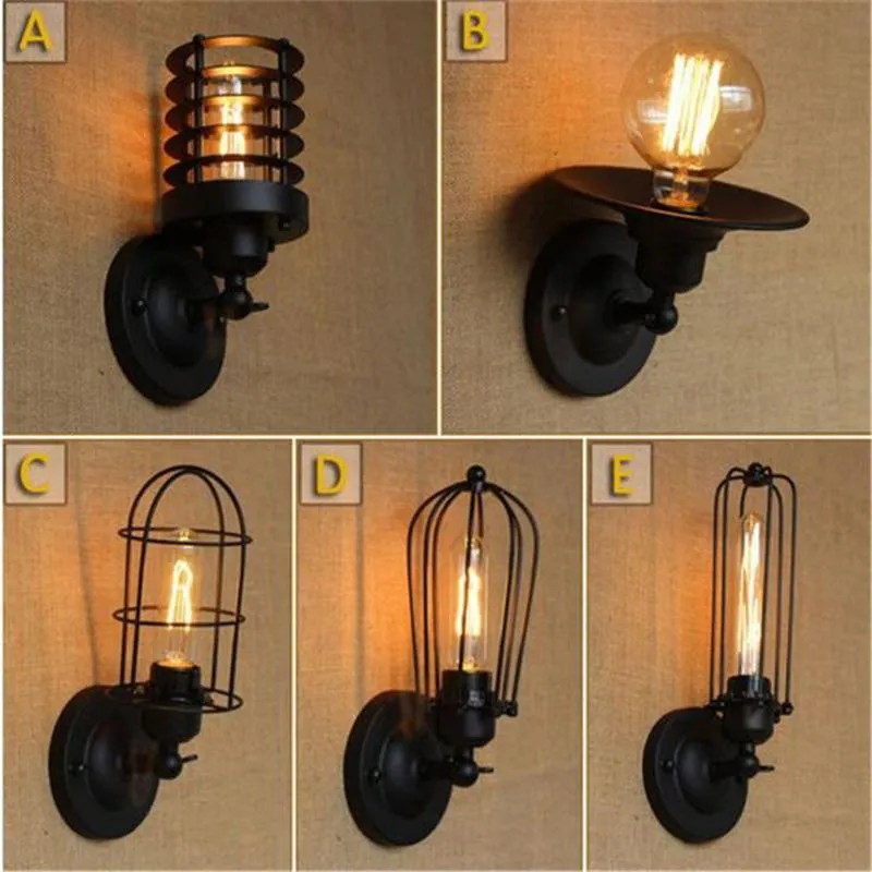 Vägglampa mode industriell vintage industri enkel europeisk stil matsal sovrum korridor lampor sconces