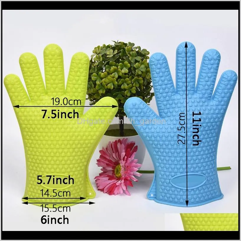 silicone oven glove microwave glove high temperature heat proof glove non-slip oven mitts bbq grill gloves kitchen baking tool vt0528