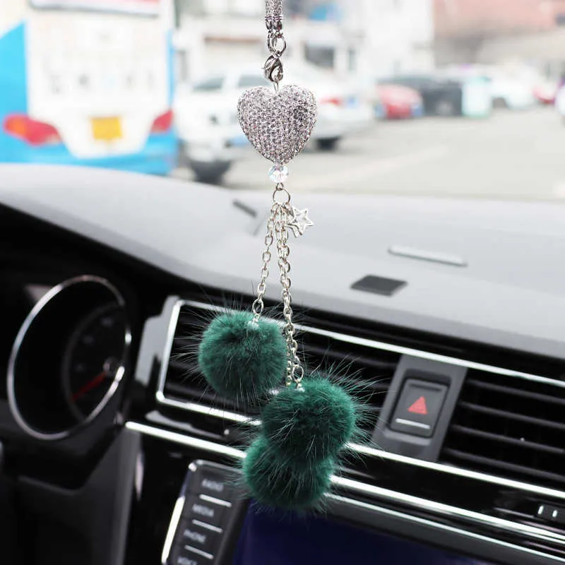 Hanging Car Decor, Rear View Mirror Accessories, Pom Pom Decor