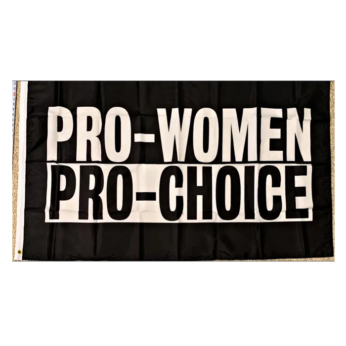Banderas ProWomen Pro Choice de 3x5 pies, pancartas de poliéster 100D para interiores y exteriores, colores vivos de alta calidad con dos ojales de latón