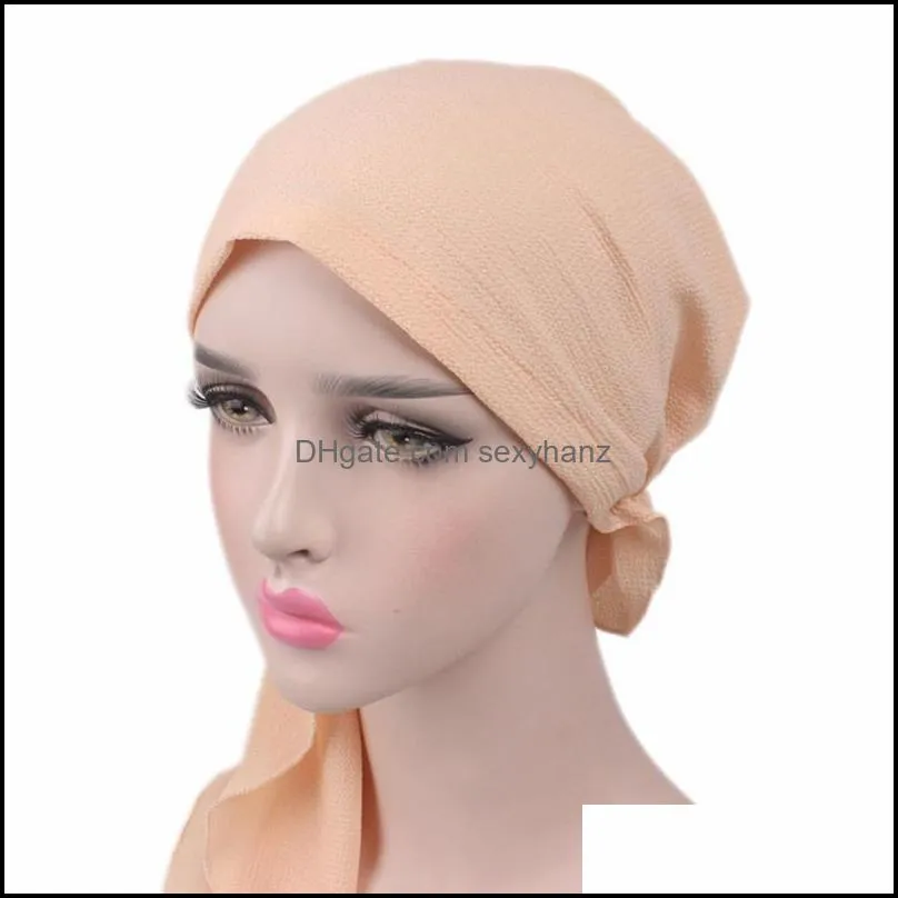 Beanie Hair Loss Cancer Woman Hat Sweet Turban Chemotherapy Cap Lady Long Hat1