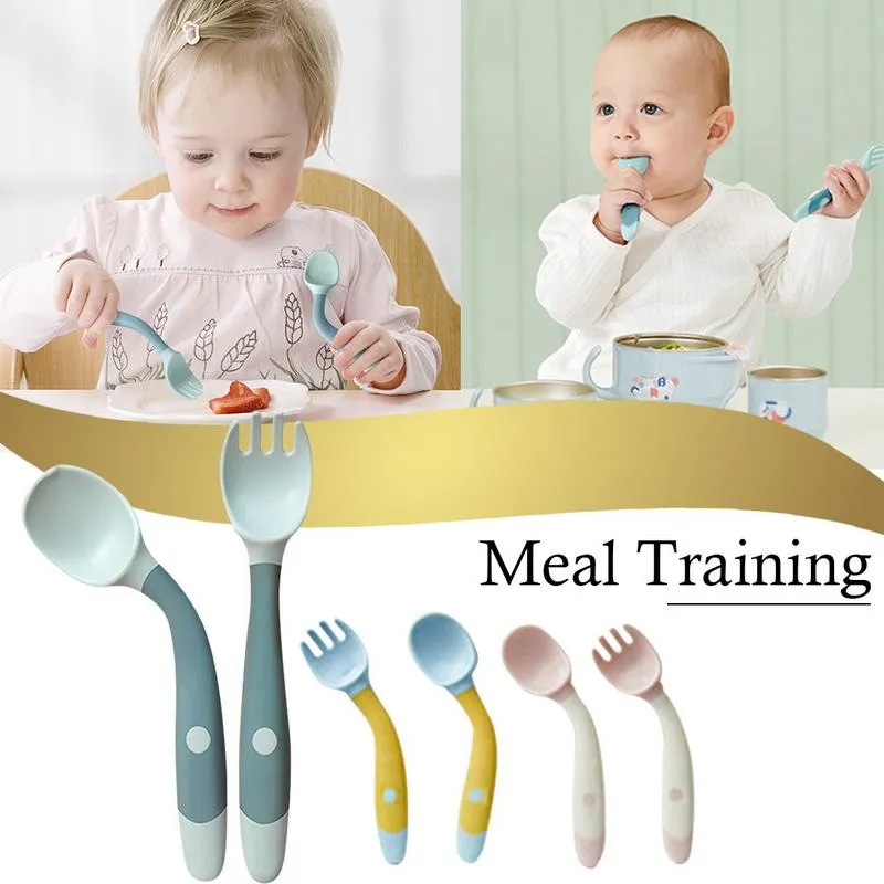 Silicone Spoon And Fork Set For Toddlers   Baby... 