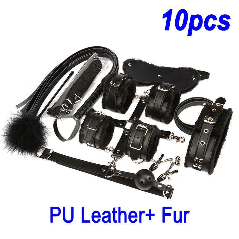 / Set BDSM Bondage En Cuir Suspension Kit De Retenue Bouche Gage Rope Accessoires Fétichisme