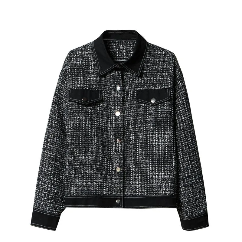 ジャケット・アウター BLACK THEREDTHREAD OVER TWEED ZIP JACKET TWEED ZIP JACKET | ref. / Web Store
