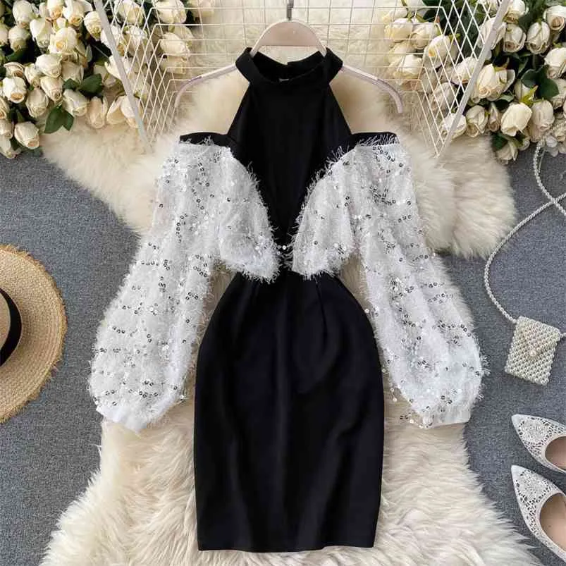 chinese dress ladies Minna Halter Mini Dress - Opal White main image 0