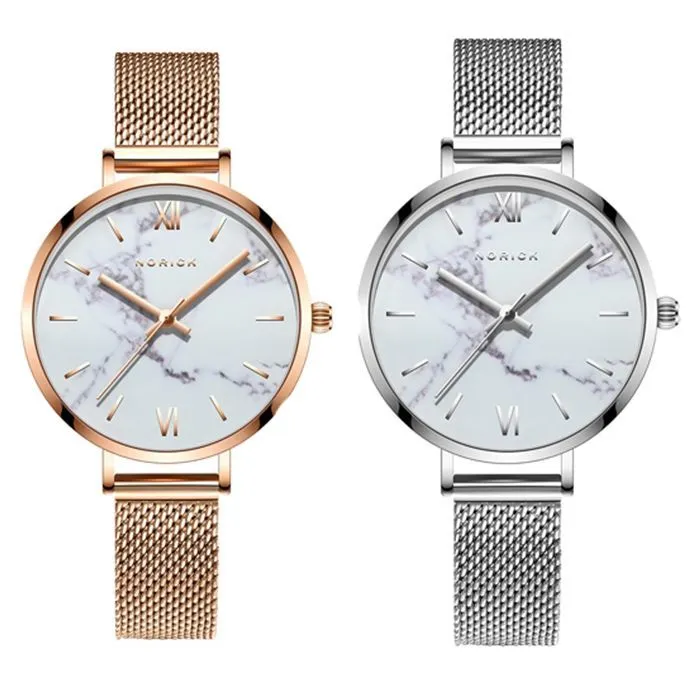 2021 최고 브랜드 여성 시계 독특한 디자인 럭셔리 쿼츠 시계 메쉬 스틸 밴드 패션 방수 손목 시계 여성 시계