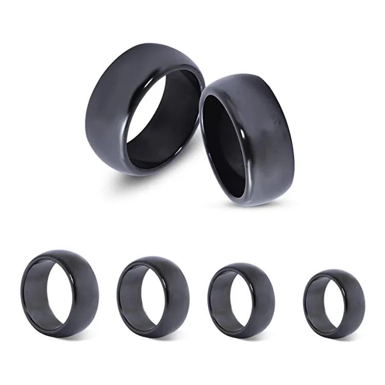 10 mm bandringar brett mode ingen magnetisk hematitmagnet ring mix 6 till 13