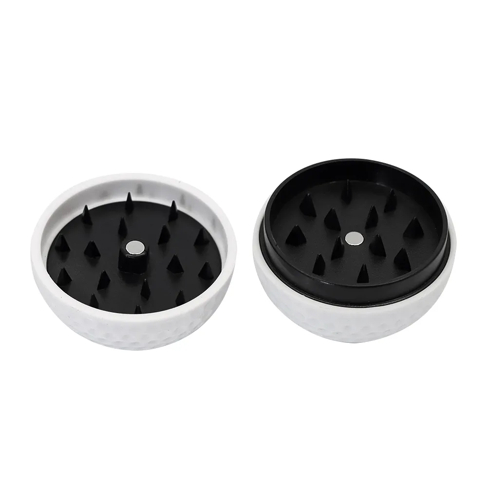 43 mm Golfbal White Acrylic Smoking Herb Grinders 1.7 Inch Mini Plastic Rook Grinder Tobacco Accessoires Fabriek Groothandel