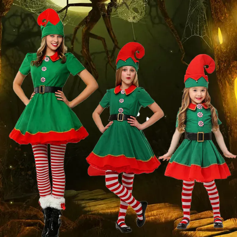 Halloween Elf Costumes For Adults Kids Cosplay Christmas Xmas Outfits From Dandelionl1 30.76 DHgate.Com
