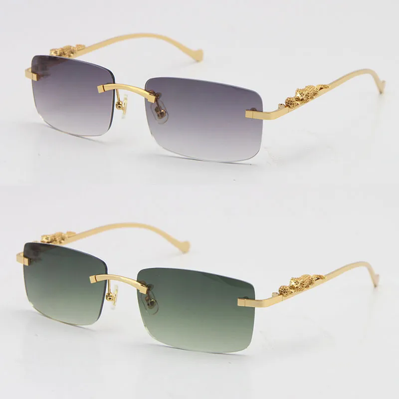 림리스 광학 금속 한정판 선글라스 패션 고품질 안경 유엔 유니탄 스테인레스 스틸 황금 안경 UV400 렌즈 남성 및 여성 선글라스