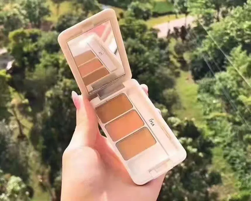 Famoso marchio IPSA 3 colori Concealer Cream Highlighter Pure palette per il trucco