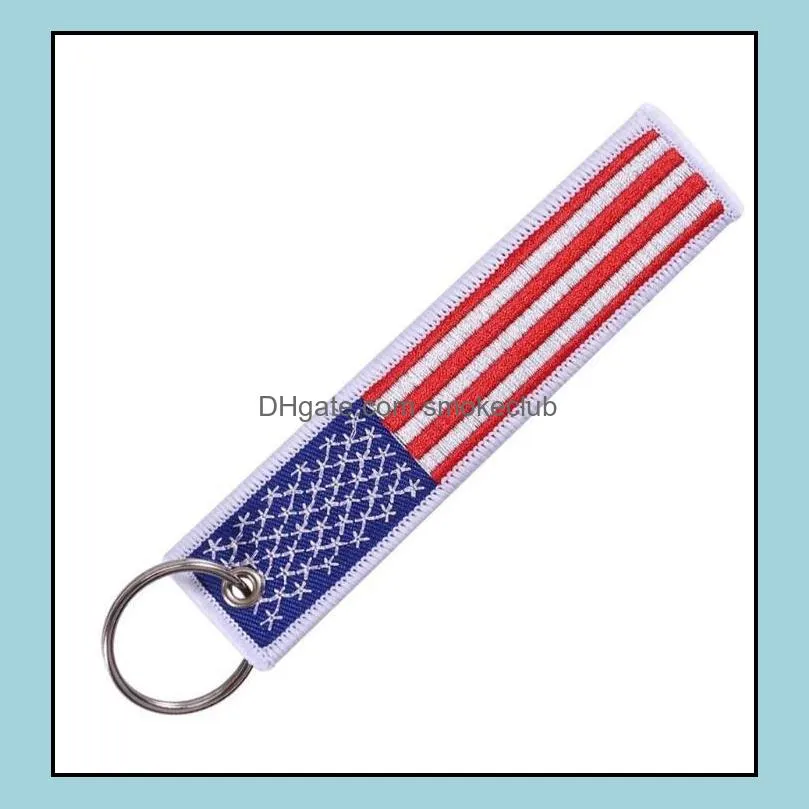 NEWUS Flags Keychain for Motorcycles Scooters Cars and Patriotic with Key Ring American Flag Gift Mobile Phone Strap Party Favor