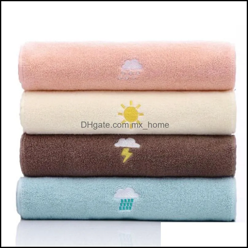 high quality soft embroidered towels bathroom strongly water absorbent adult beach towel 100 cotton 34x75cm