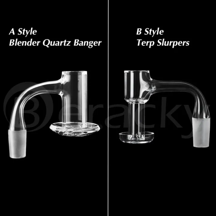 İki İsteğe Bağlı Sigara İçme 20mmOD ABD Tam Kaynak Eğimli Kenar Terp Slurpers Blender Kuvars Banger 10mm 14mm 18mm Dikişsiz Çiviler Cam Bongs Borular Dab Kuleleri için