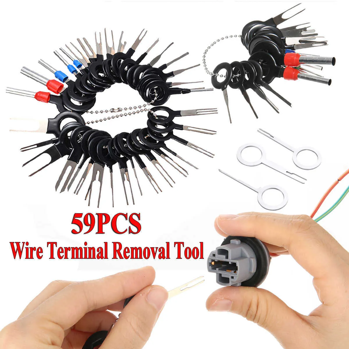 Professional Car Terminal Repair Kit With Wiring Crimp Connector, Pin Extractor Cotter Key
