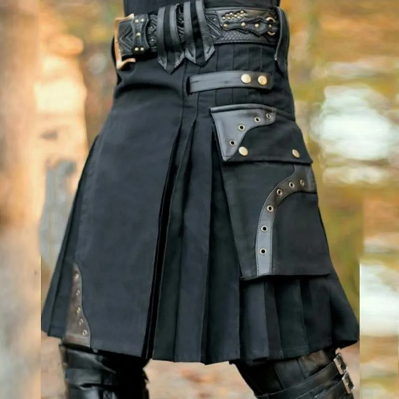 Мужские шорты Adisputent Mens Kilt Традиционная юбка Utility Modern Male Classic Retro Scottish Medieval Scotland Homme