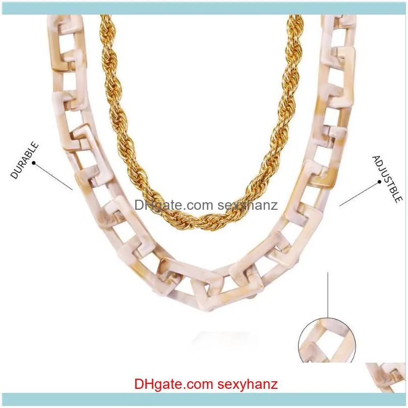 Women`s Necklace Creative Fashion Nightclub Hip-hop Resin Set Chokers