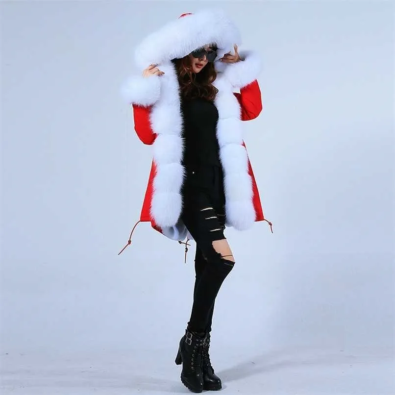 Luxury Winter Parka With Real Fur Collar And Hood Thick, Warm, And  Artificial Rex Rabbit Fur Liner Coat 211129 From Dou01, $203.98