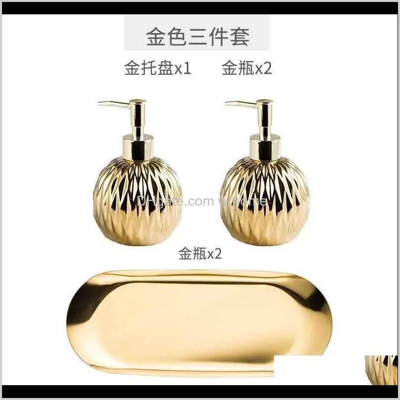 400ml Golden Diamond Lotion Bottle Hotel Soap Dispenser Hand Sanitizer Shampoo Shower Gel Sub-bottle