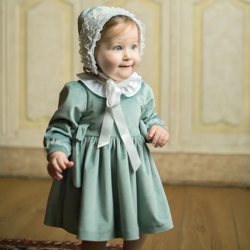 Vestito Da Principessa Spagnola Ragazze Bambini Spagna Abiti Da Bambina  Abito Da Bambina 1 5 Y Cappello In Cotone A Maniche Lunghe Abito In Velluto  Verde La Primavera 210329 Da 33,89 €