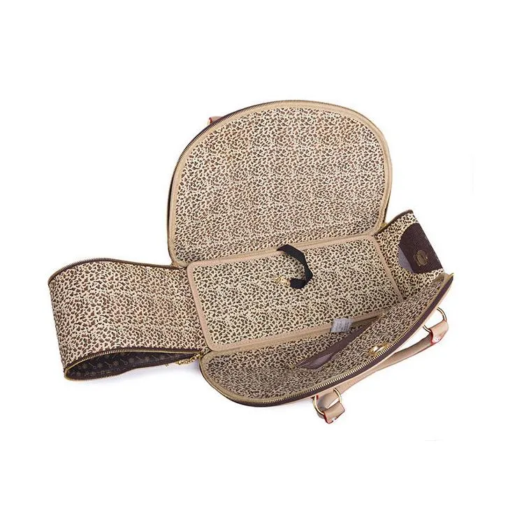 Luxury Fashion Dog Carrier Pu Leather Puppy Handbag Purse Cat Tote Bag Pet Valise Travel Hiking Shopping Brown Large From 37 15 DHgate
