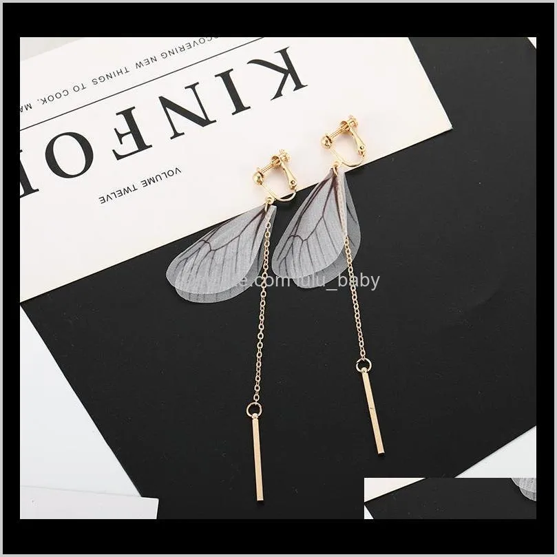europe fashion jewelry women`s vintage dangle stud earrings butterfly wing pattern dangle stud earrings s163