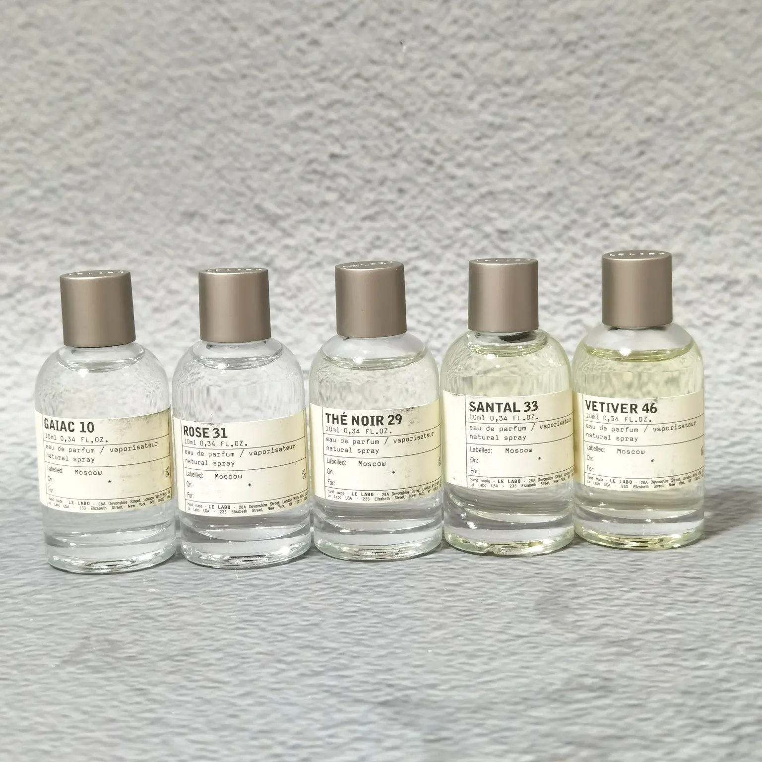 Home Garden Fragrance Le Labin Kit Eau de Parfum Discovery Set 5 * 10ml Gaiac 10 Rose 31 The Noir 29 Santal 33 Vetiver 46