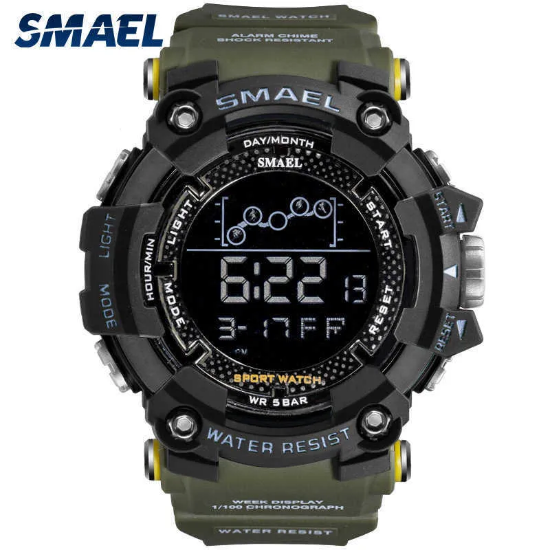 Oglądaj Mężczyźni Zegar Elektroniczny Digital Sports Wojskowy Luksusowy Chronograf Stopwatch Tactical 50 Waterproof Multi-Function Wrist Watch G1022