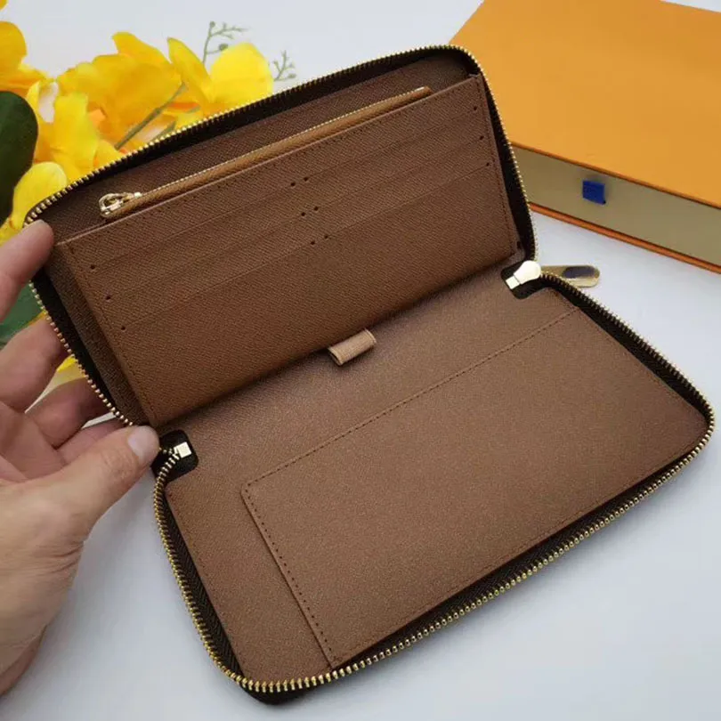 M62581 ZIPPY ORGANIZER cüzdan erkekler uzun cüzdanlar klasik deri çantalar açık para çantası için moda kadın manşonlar çanta ile kutu