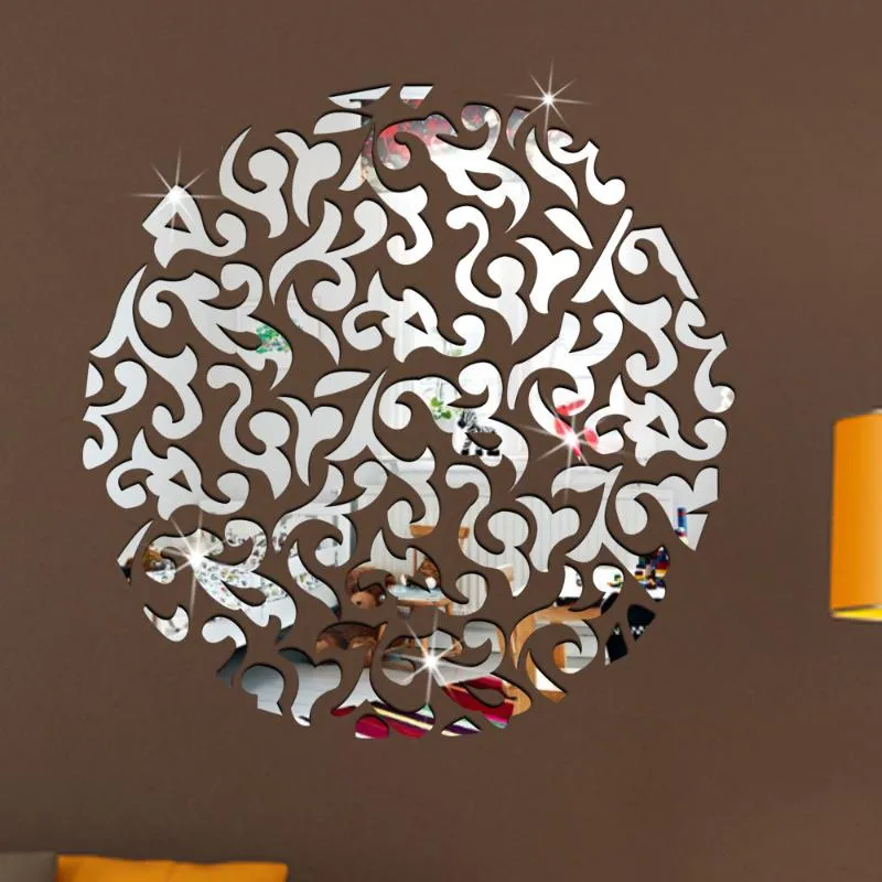 Adesivi murali Specchio Decorazione della stanza Decorazioni per la casa Soffitto decorativo Casa moderna Camera da letto Carta da parati murale retrò 3D