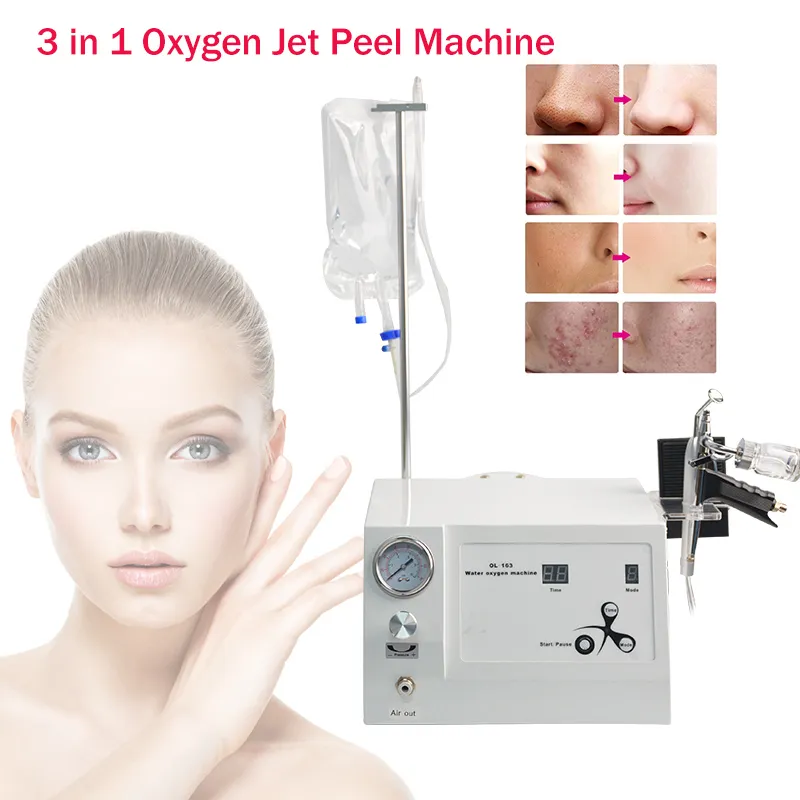 Nyaste Skönhetssalongen Använd ansiktsstrålar Oxygen Jet Peel Machines High Outlet Tryck Oxigen Facial Machine