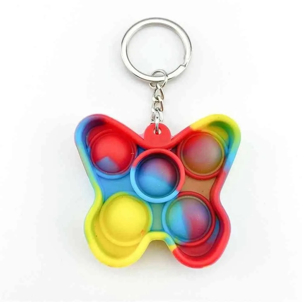 Fidget Toys Key chain bubble poo its keychain Pioneer puzzle silicone decompression anti stress relief Finger toy ball funny shapes gG4E8RPG