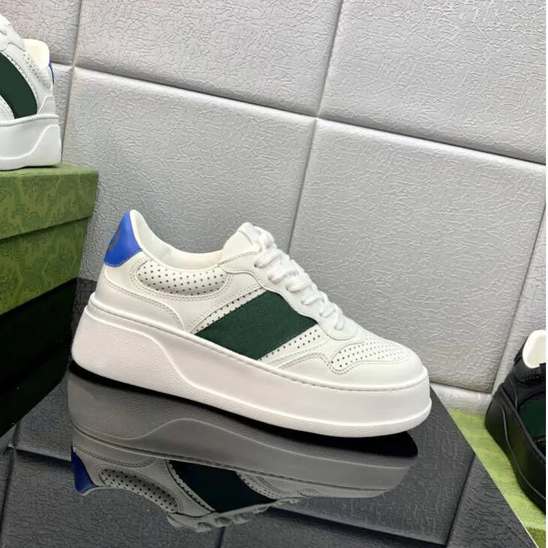 Erkekler Elbise Ayakkabı Moda Rahat Lady Dantel-up Tasarımcı Sneaker 100% Deri Beyaz Siyah Kadınlar Spor Kalın Alt Eğitmenler Platformu Bayan Sneakers Büyük Boy 35-45 US4-US11