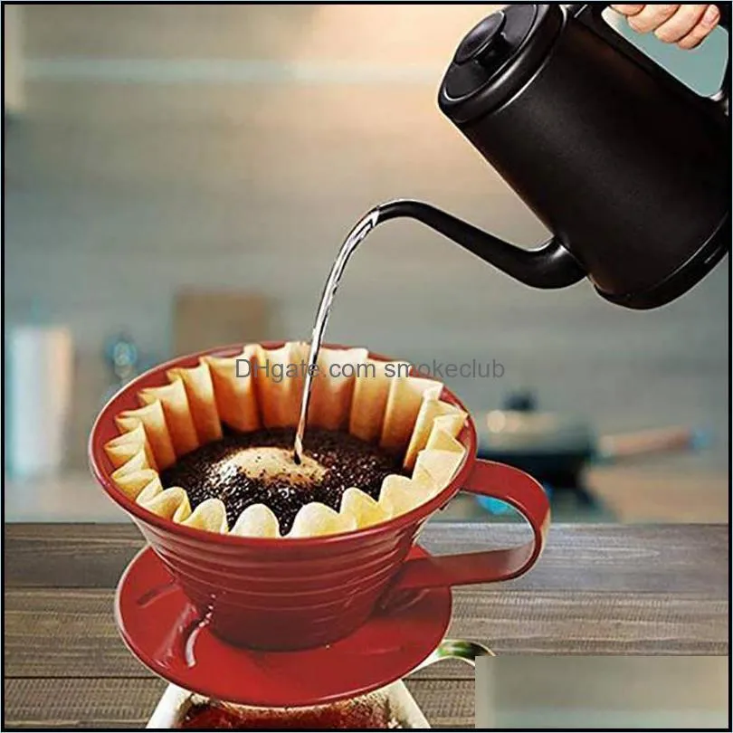 Coffee Filters Hand Punch Filter Cup Paper Papers Wooden Cake Type Wave Tools