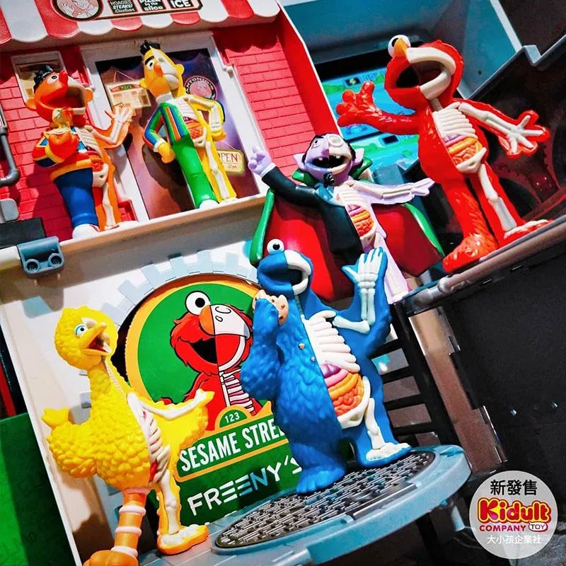 لعبة Sesame Street Blind Box شبه تشريحية دمية محدودة تايد بلاي زينة يدوية الصنع لعبة مجسمة جاكسكس الأقوياء