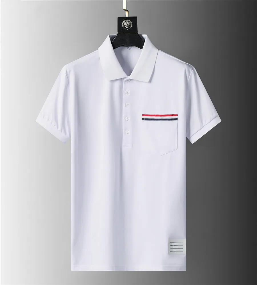 2021 Koszulka męska Europejska Amerykańska Moda Marka Jakość Polo List Haftowany Krótki Rękaw Dówny i Biznes Dwuosobowa Koszula Koszulka Kosztowa Custom 21yz M-3XL # 56
