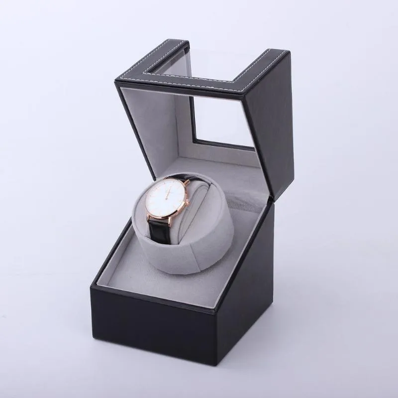 Watch Winders High Class Motor Shaker Winder Holder Display Automatic Mechanical Winding Box Jewelry Watches Black