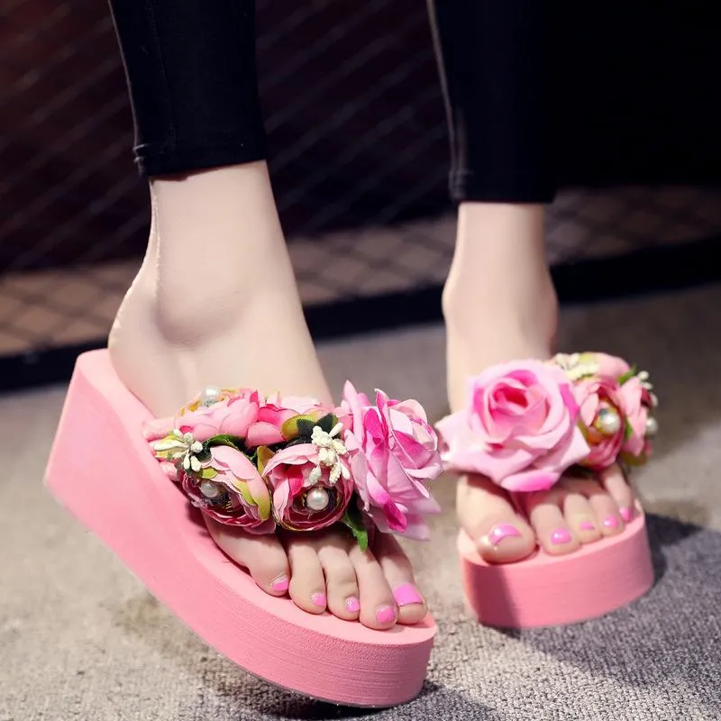 Cute wedge flip flops on sale
