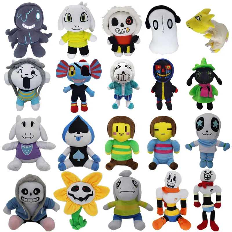 Neue Undertale Sans Skull Plüschtiere 16 Stile Stofftierpuppen Under The Legend Halloween-Geschenk 20 cm bis 36 cm