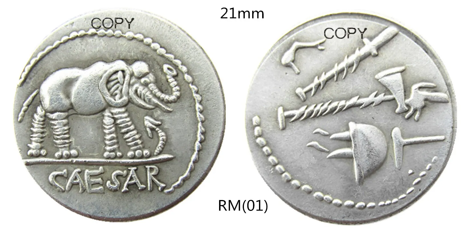 RM01-3232pcs lot belle qualité antique romain argent plaqué or artisanat copie pièce en laiton ornements au détail entier 199T