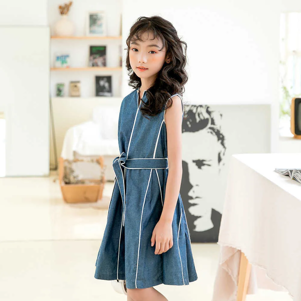 Adolescente ni os vestido de mezclilla verano ni a vestidos de algod n nuevas llegadas 2020 jeans grandes ni as vestido beb princesa ni os ropa azul